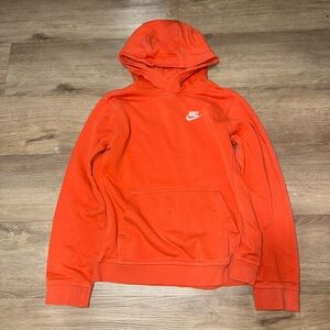 Nike Men's Orange Pullover Hoodie